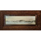 ANNA PALM DE ROSA (1859-1924) 'Stockholm', watercolour, 20cm x 79cm, signed, framed.