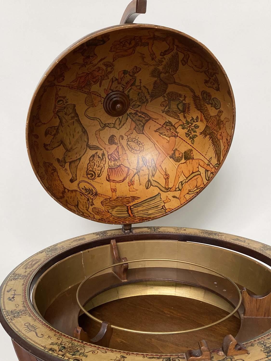 GLOBE COCKTAIL CABINET, usually large in the form of an antique terrestrial globe with tripod - Image 7 of 10