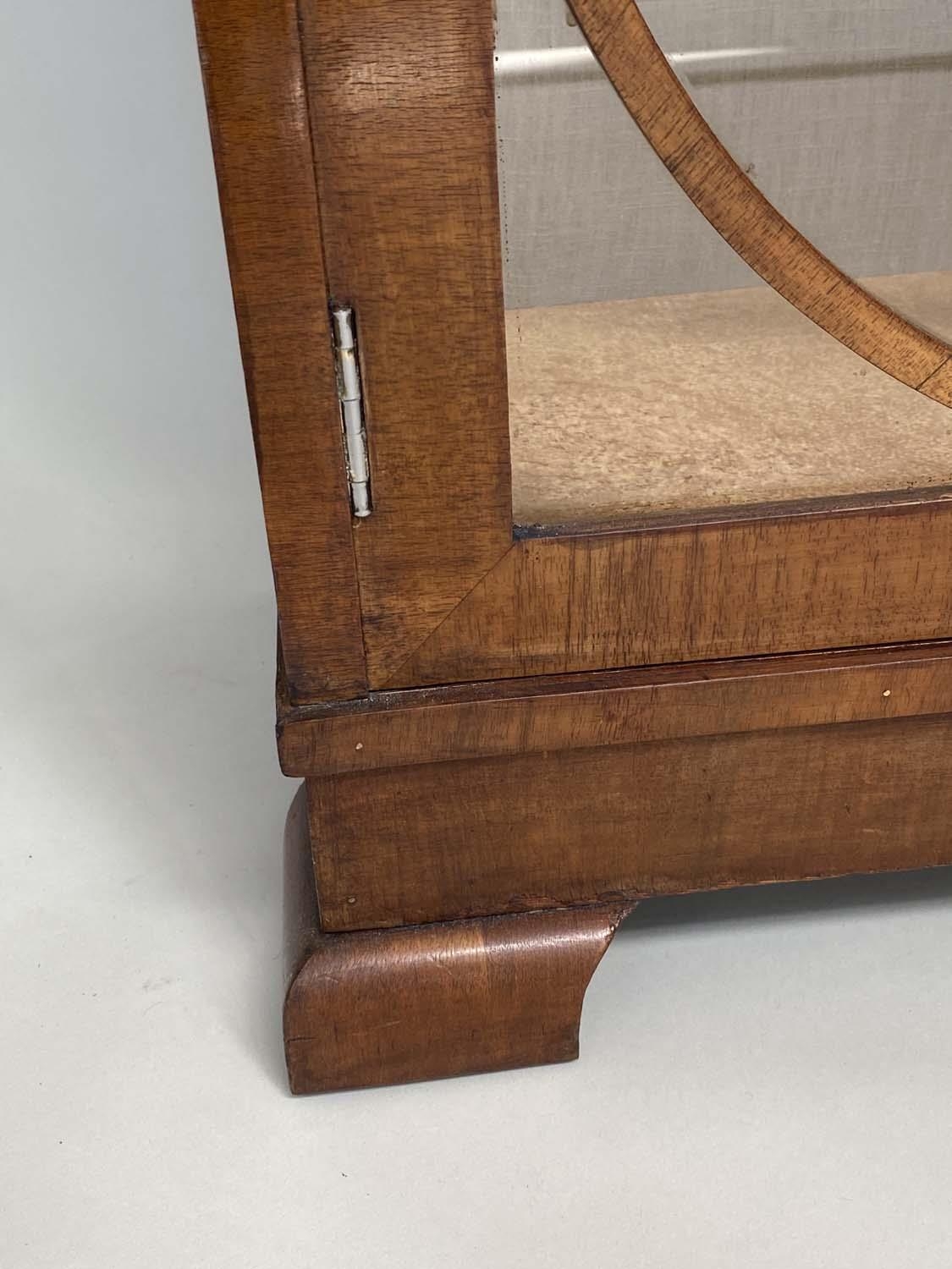 ART DECO DISPLAY CABINET, burr walnut with two bow glazed doors above two further glazed doors, - Image 3 of 6