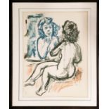 EILEEN COOPER RA (B1953), 'Two Women' screen print, numbered in pencil 17/20, framed. (Subject to