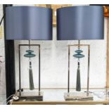 HEATHFIELD & CO CONSTANCE TABLE LAMPS, a pair, with shades, 90cm H. (2)