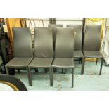 BONALDO CHAIRS, a set of six, grey weather, 108cm H. (6)