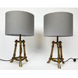 TABLE LAMPS, a pair, Italian style faux bamboo, 53cm H. (2)