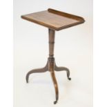 READING TABLE, 75cm-105cm H, 48cm H x 34cm D, Regency mahogany and line inlaid, with height and