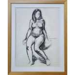 VALERI SICHKOV (born in 1949), 'The artist model' 1980s, pencil/paper, 58cm x 43cm.