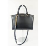MICHAEL KORS CROSSBODY/SHOULDER BAG, detachable leather and chain strap, top zippered main