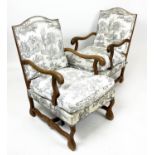 OS DE MOUTON ARMCHAIRS, a pair, French late 19th century, 89cm H x 52cm W. (2)