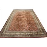 FINE INDIAN AGRA CARPET, 610cm x 350cm.