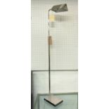 LAUREN RALPH LAUREN HOME FLOOR LAMP, adjustable column, nickel frame, 145cm H x 30cm W.