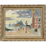 YVES BRAYER, Venice lithograph, signed in the plate, vintage French frame, 36cm x 48cm. (Subject