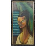 TEMPLAR, 'Portrait of a young woman', oil on canvas, 67cm x 30cm, signed and dated 1960, framed.