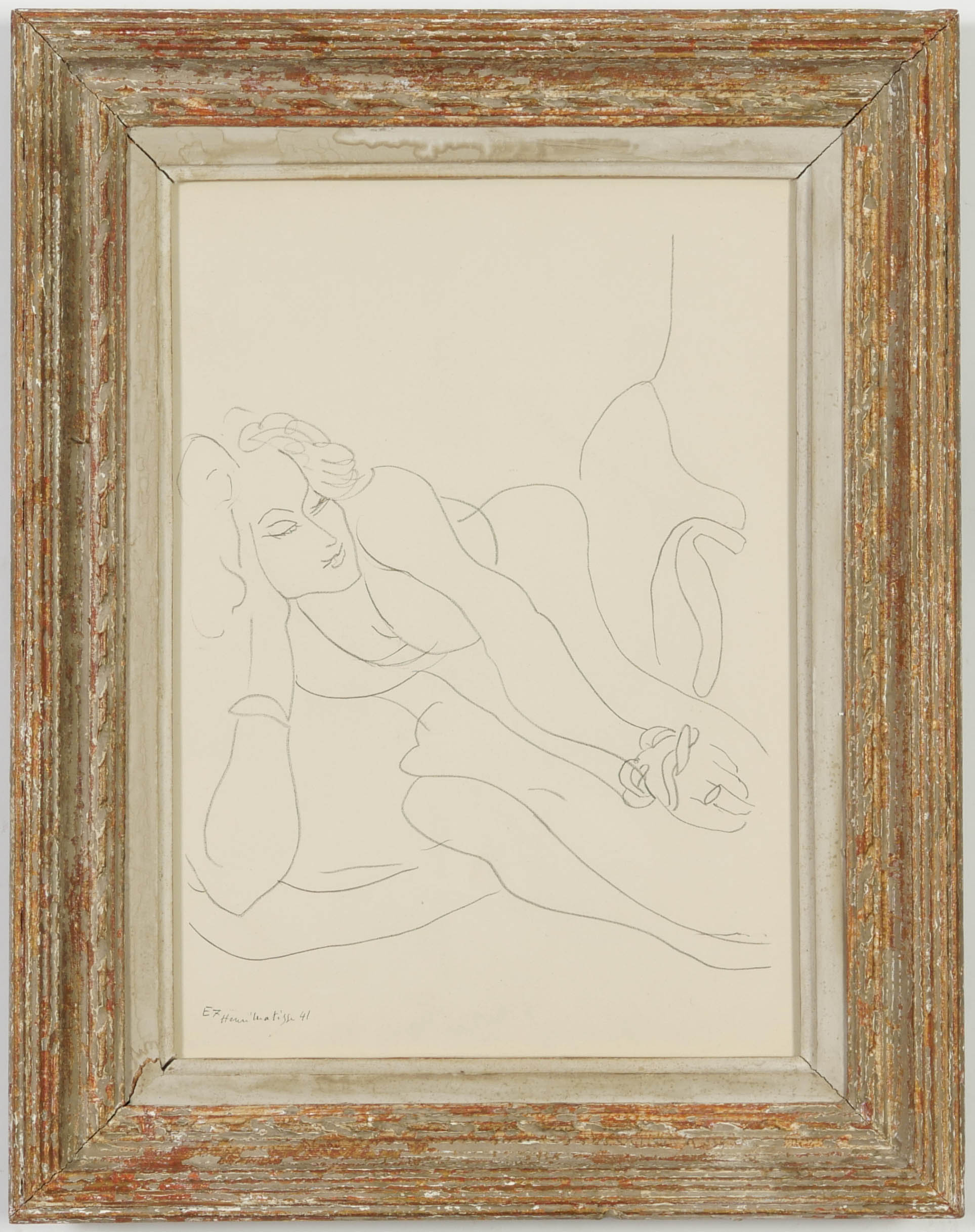 HENRI MATISSE, Portrait of a woman E7, collotype, signed in the plate, edition 950, 1943, printed by