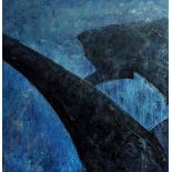 KEVIN HUNTER, 'Shark', oil on canvas, 92cm x 92cm.