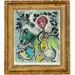 MARC CHAGALL, Femme, numbered lithograph, edition of 250, rare suite: Les Ateliers de Chagall