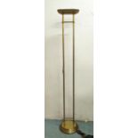 UPLIGHTER FLOOR LAMP, French Art Deco style, gilt metal, 180cm H.