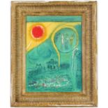 MARC CHAGALL, Le Carrousel du Louvre, rare original lithograph on woven paper, edition Maeght,