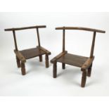 PAIR OF DAN STOOL, 60cm W x 60cm H, Cote d'Ivoire.