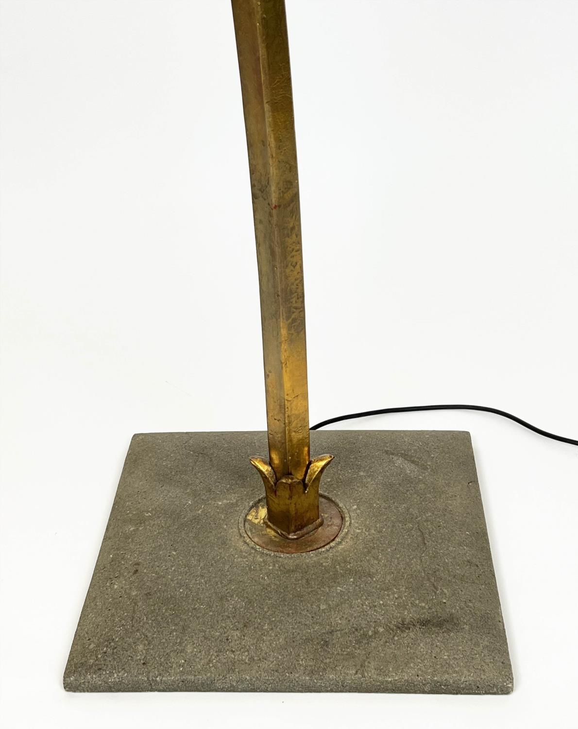 ALFEA FLOOR LAMP, designed by Enzo Ciampalini, circa 1970s, gilt metal with a Murano glass shade, - Image 4 of 5