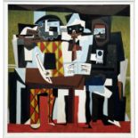 AFTER PABLO PICASSO (1881-1973) 'Nous Autres Musiciens', oil on board, 115cm x 107cm, framed.