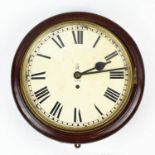 ROYAL MAIL WALL CLOCK, GPO general post office mark and King George VI cypher, eight day fusee