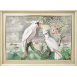 SUSAN FRENCH (Australia 20th century), 'White Cockatoo', oil on board 60cm x 90cm, signed, titled