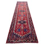 NORTH WEST PERSIAN RUNNER, 295cm x 80cm.