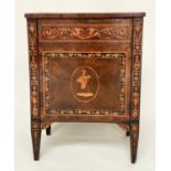 LOMBARDY COMMODE, late 18th century North Italian walnut, Kingwood and satinwood marquetry, circa