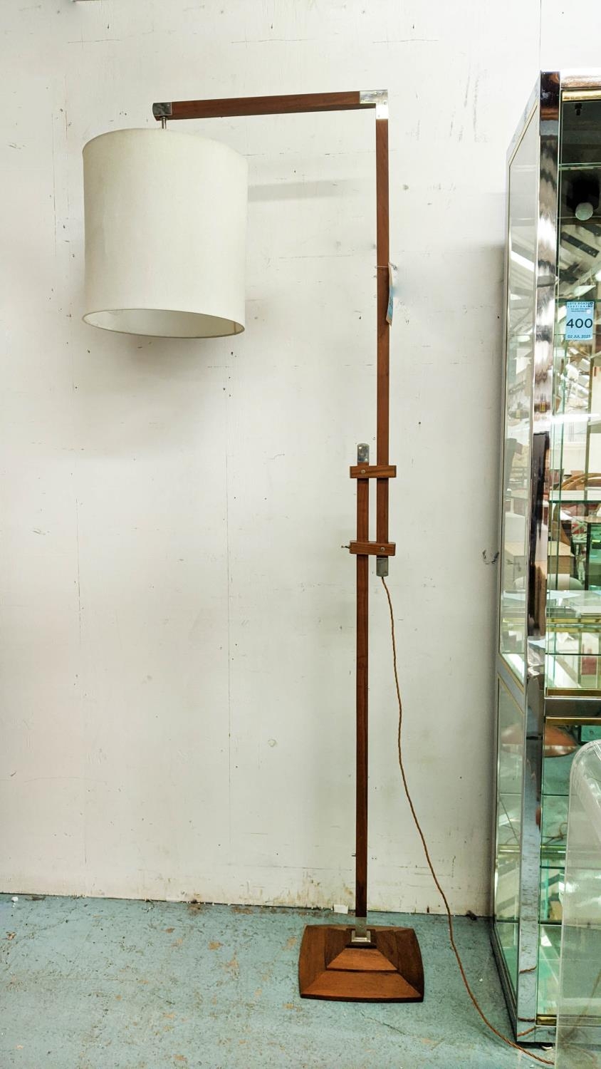 LINLEY FLOOR LAMP, by David Linley, with shape, height adjustable, 208cm H at tallest.