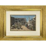 R LORI (20th century, Orientalist School), 'In the Bazaar', watercolour, purchased from the Mathaf