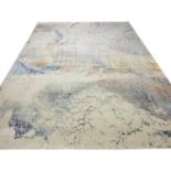 FINE CONTEMPORARY WOOL AND BAMBOO SILK CARPET, 368cm x 274cm.