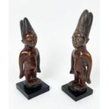 PAIR OF IBEJI FIGURES, 38cm H, Nigeria.