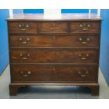 CHEST, George III, mahogany, circa 1770, three drawers to top over three long graduated drawers,