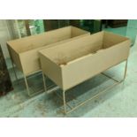 ATTRIBUTED TO FERN LIVING PLANT BOXES, a pair, in cashmere finish, 77cm x 34cm x 45cm. (2)