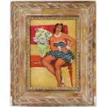 HENRI MATISSE, La Danseuse, offset lithograph, signed in the plate, vintage French frame, 28cm x
