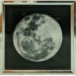 CONTEMPORARY SCHOOL, moon photo print, framed, 80cm x 80cm, framed.