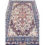 PART SILK ISPHAHAN RUG, 160cm x 100cm.