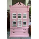 DOLLS HOUSE CABINET, 132cm x 57cm x 226cm, Neoclassical style with two large doors and opening