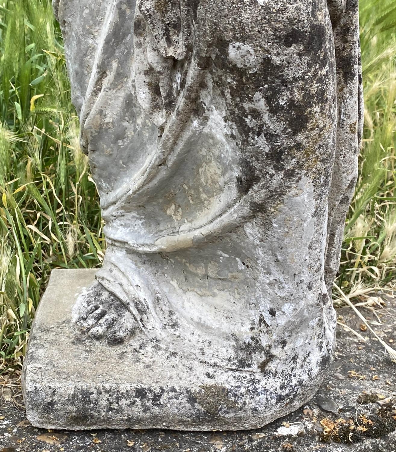 VENUS DE MILO, well weathered reconstituted stone standing figure, 84cm H. - Image 6 of 6