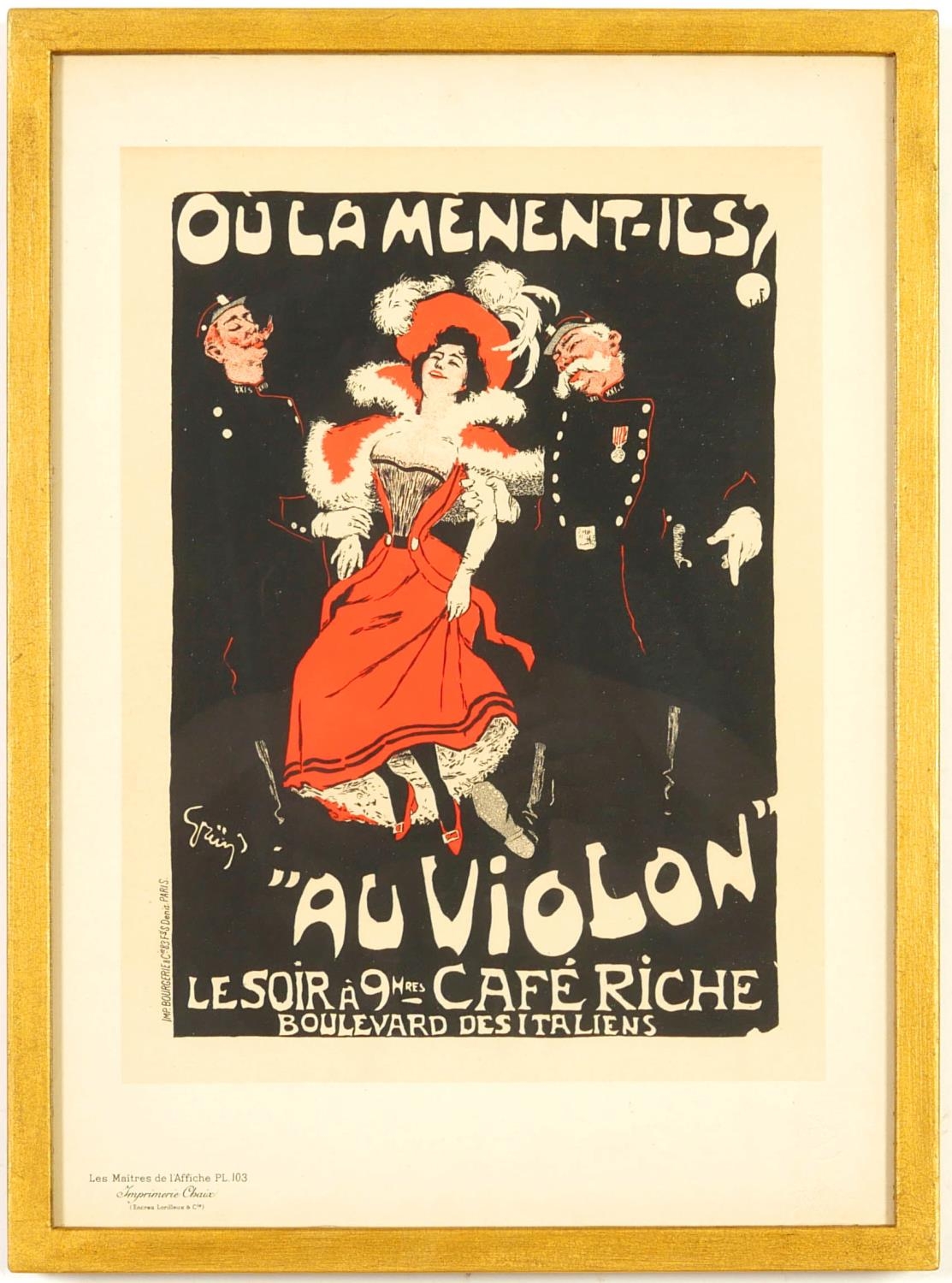 MAITRES DE L'AFFICHE, a set of nine plates, lithographs 1890s, 'L'affiche Imprimerie Chaix', 99cm - Image 3 of 11