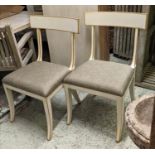 DINING CHAIRS, 4 each 58cm W x 92cm H, a set of four from Niermann Weeks model 'Elgin' via Tatiana