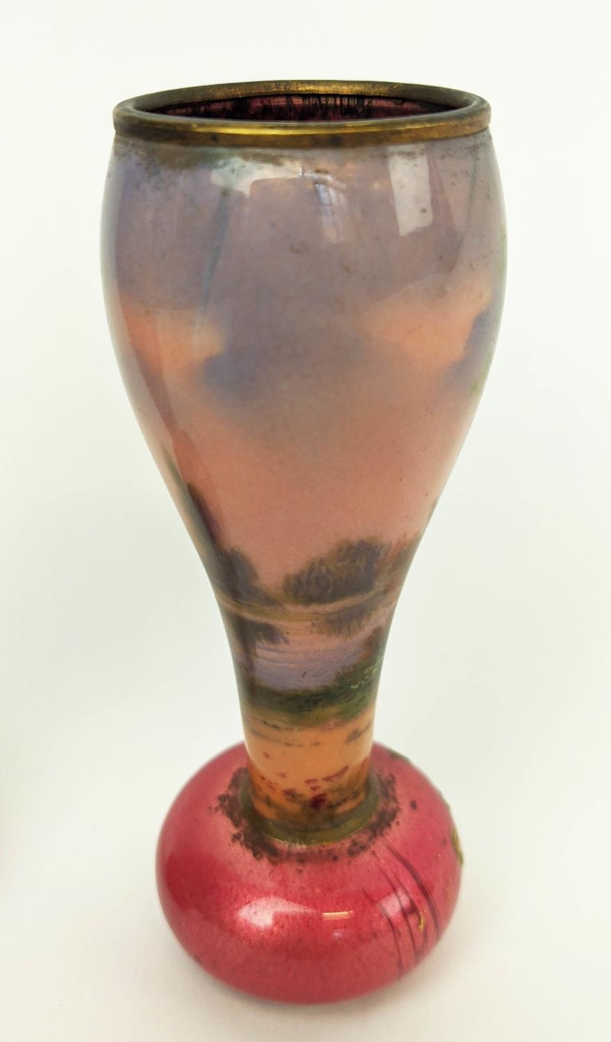 ENAMELLED MINIATURE VASES, a pair, 11cm H one of a Lady, the other of a Gentleman. (2) - Image 3 of 10