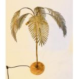 MAISON JANSEN STYLE TABLE LAMP, palm tree design, gilt metal, 80cm x 48cm x 48cm.