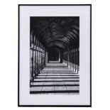 CONTEMPORARY SCHOOL ARCHITECTURAL PHOTO PRINTS, a set of two, framed and glazed, 50.5cm W x 2.5cm