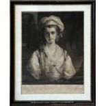 WILLIAM DAUGHTY AFTER SIR JOSHUA REYNOLDS, 'Mary Palmer mistress of Thomond', engraving 38cm x 28cm,