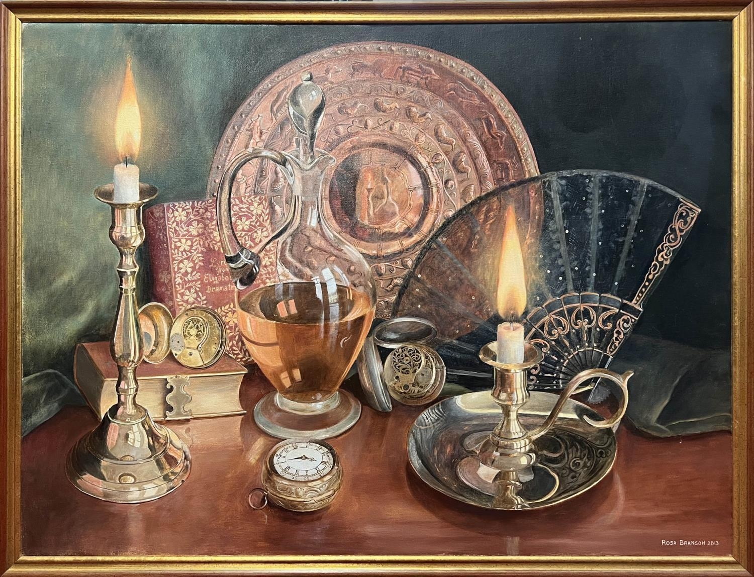 ROSA BRANSON (British b.1933), 'Still life', oil on canvas, 71cm x 94cm, framed.