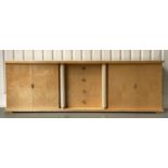 SIDEBOARD BY TURRI ITALIA, birds eye maple, and gilt metal mounted with four drawers and two
