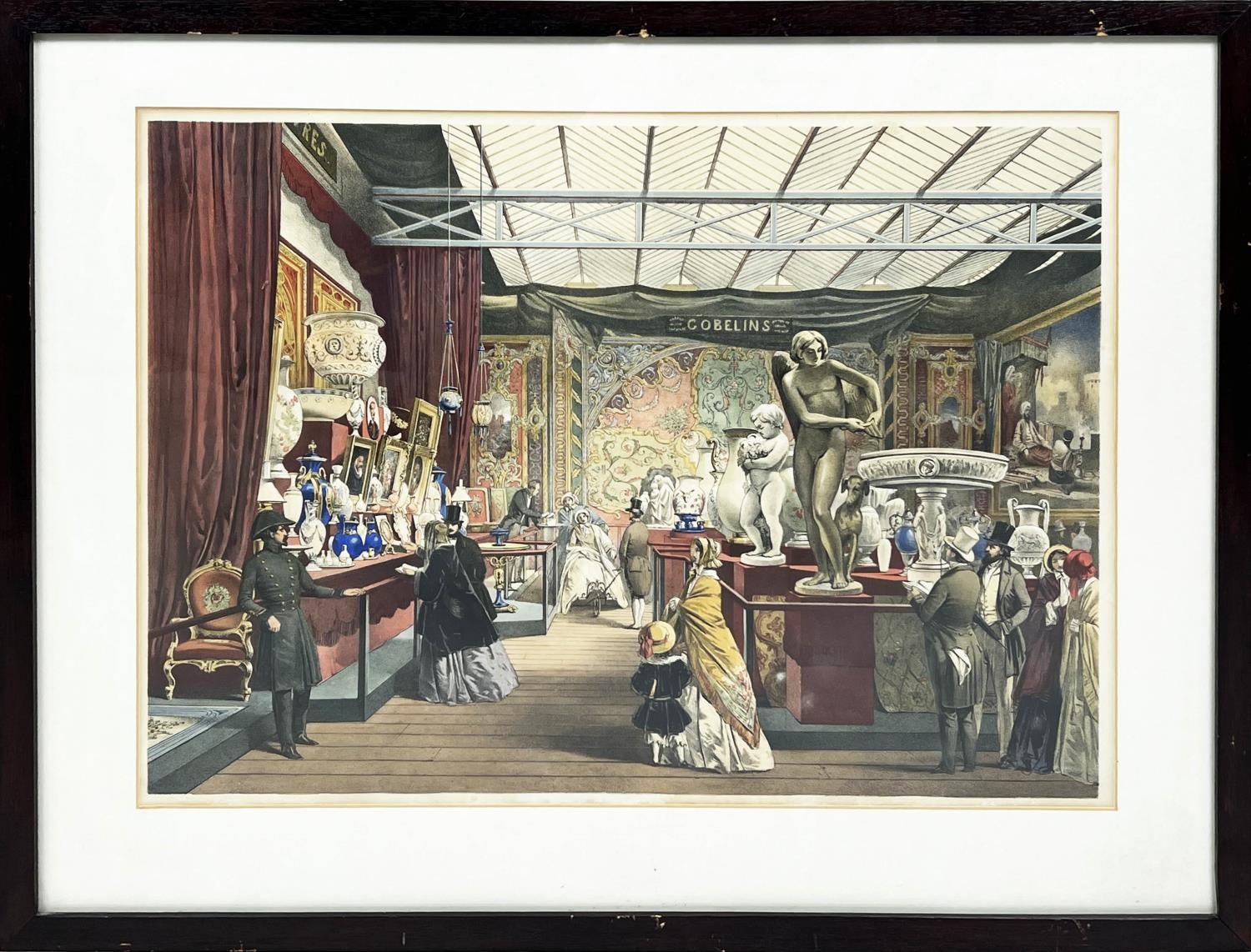 COLOUR PRINTS OF THE GREAT EXHIBITION 1851, a pair, 50cm x 66cm. (2) - Image 3 of 3