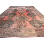 ANTIQUE TURKISH OUSHAK CARPET, 520cm x 365cm.