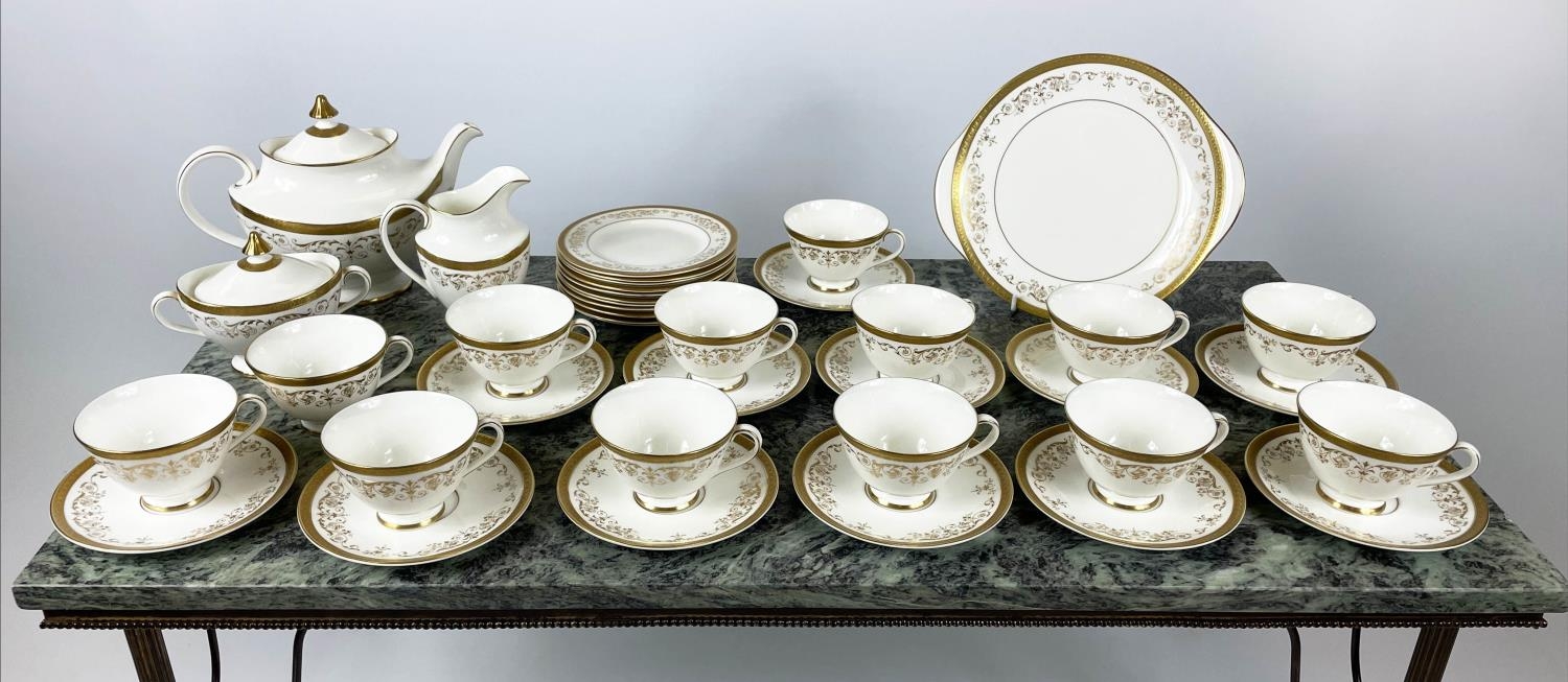 TEA SERVICE, Royal Doulton Belmount pattern including 13 tea cups and 12 saucers, 11 plates - Image 7 of 7