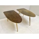 SIDE TABLES, a pair, 45cm H x 70cm x 36cm, 1950's Italian style. (2)